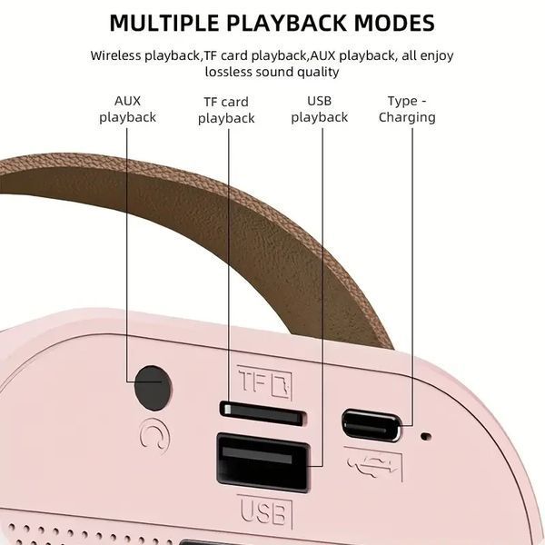 Мини караоке K12 Портативная Bluetooth колонка беспроводная с микрофоном Детская колонка с микрофоном K12 фото