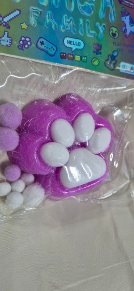 Дитяча іграшка лапка котика слайм Funtoy сквіш міні таба лапка антистрес 7.5 см CT2410-1 фото