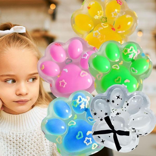 Дитяча іграшка лапка котика слайм Funtoy сквіш міні таба лапка антистрес 7.5 см CT2410-1 фото