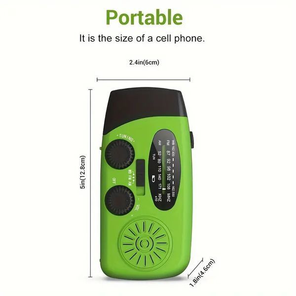 Радиоприемник аккумуляторный с фонариком аварийное динамо радио STONEGO PowerBank солнечная батарея USB STONEGO фото