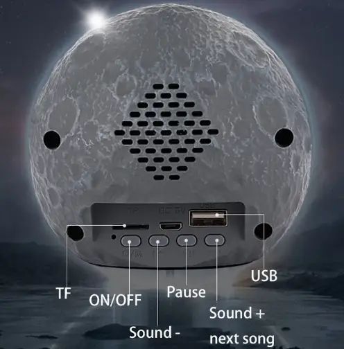 Нічник колонка космонавт Y-598 Bluetooth колонка USB SD FM 7 режимів освітлення RGB Y-598 фото