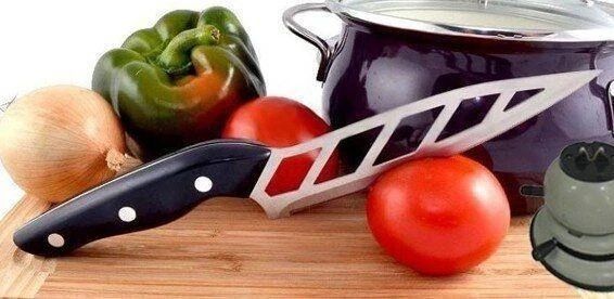 Кухонный нож Aero knife с отверстиями aero фото
