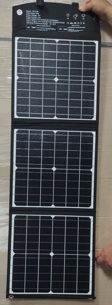 Портативная складная солнечная панель, Elecaenta 60w солнечная зарядка для ноутбука, телефона SP-60 фото
