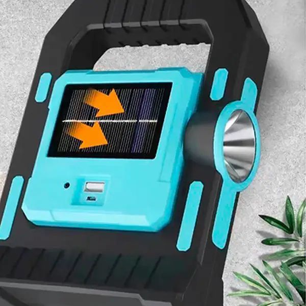 Кемпинговый переносной фонарь Work Light TS18-12 аккумуляторный с солнечной батареей LED Лампа-фонарь yd2205b фото