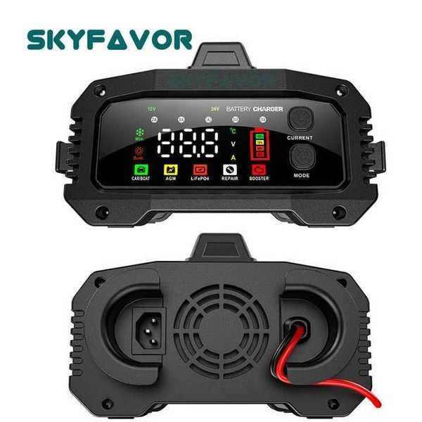 Зарядний імпульсний пристрій для автомобільного акумулятора SKYFAVOR 12V, 24V 380 Вт 7-ст зарядка для АКБ HGOp-26 фото