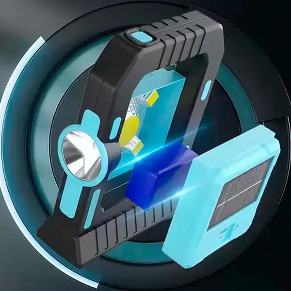 Кемпинговый переносной фонарь Work Light TS18-12 аккумуляторный с солнечной батареей LED Лампа-фонарь yd2205b фото