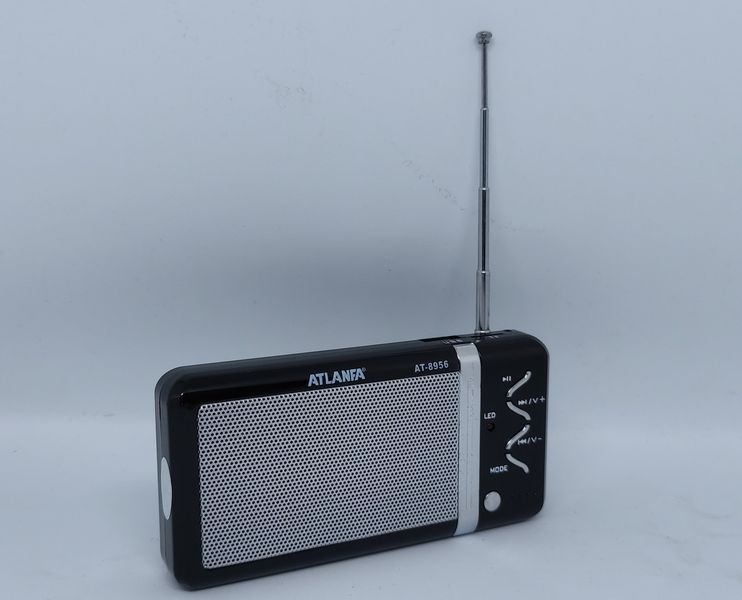 Портативный FM приемник Atlanfa 8956 приемник на аккумуляторе , MP 3, USB, SD, AUX громкий звук AT-8956 фото